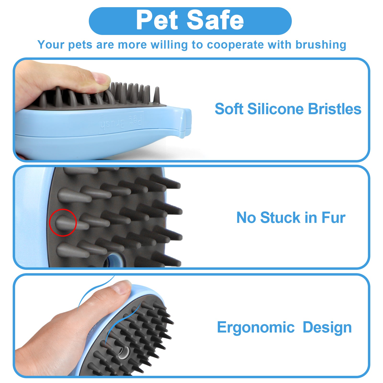 FetchMore™ Steam Grooming Brush