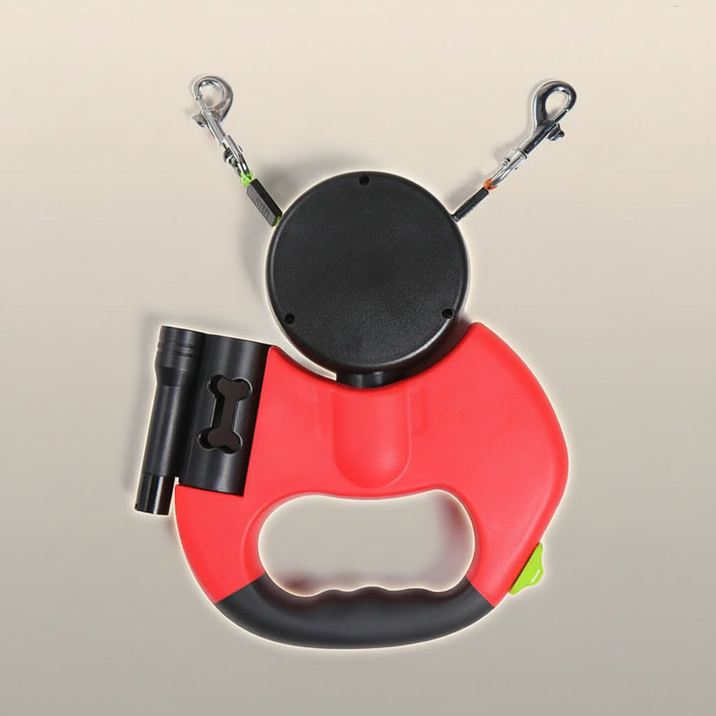 FetchMore™ DualWalk Pro Retractable Dog Leash